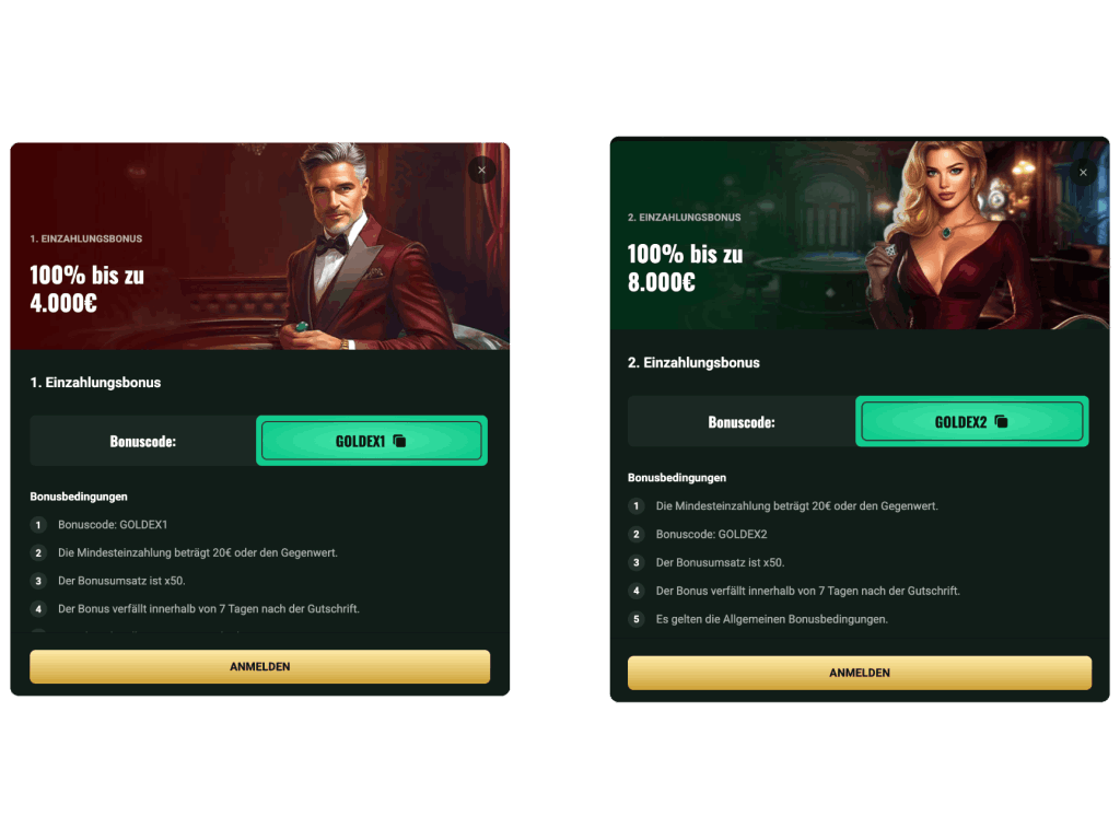 Goldex Casino Promotionen